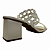 (74305)Tamanco Trama Vazada Tiras Tubulares Salto Bloco   Off White - Imagem 3