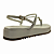 (368200-12)Sandália Tiras Finas Detalhe Em Strass Plataforma Off White - Imagem 4
