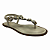 (M383184)Sandália Rasteira Detalhes Metálicos Tira No Tornozelo Off White - Imagem 1