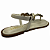 (M383184)Sandália Rasteira Detalhes Metálicos Tira No Tornozelo Off White - Imagem 3