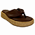 (8462-16757)Tamanco Tira Larga Flatform Dourada  Marrom - Imagem 2