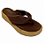 (8462-16757)Tamanco Tira Larga Flatform Dourada  Marrom - Imagem 3