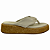 (8462-16757)Tamanco Tira Larga Flatform Dourada  Off White - Imagem 1
