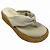 (8462-16757)Tamanco Tira Larga Flatform Dourada  Off White - Imagem 3