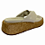 (8462-16757)Tamanco Tira Larga Flatform Dourada  Off White - Imagem 4