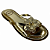 (552209)Rasteira Tiras Cruzadas Detalhe De Flor  Iron Ouro - Imagem 3