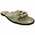 (552209)Rasteira Tiras Cruzadas Detalhe De Flor  Off White - Imagem 2