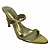 (4812-93972) Tamanco Salto Alto Detalhe Metalizado Ouro Light - Imagem 4