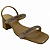 (A227-31055)Sandália Salto Bloco Tiras De Strass Bistro - Imagem 2