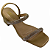 (A227-31055)Sandália Salto Bloco Tiras De Strass Bistro - Imagem 3