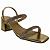 (A227-31055)Sandália Salto Bloco Tiras De Strass Ouro - Imagem 2