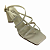 (4838-94433) Sandália Salto Bloco Tiras Finas Off White - Imagem 4