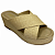 (A2243-31240)Sandália Flatform Dourada Tiras Transpassadas  Iron Ouro - Imagem 3