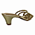 (5834-24494) Tamanco Tiras Transpassadas Detalhe Fivelas Ouro Light - Imagem 3