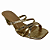 (5834-24494) Tamanco Tiras Transpassadas Detalhe Fivelas Ouro Light - Imagem 4