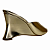 (5805V27-24442) Anabela Cabedal Estruturado  Ouro Light - Imagem 3