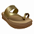 (8443-16577) Flatform Tira Larga Detalhe Dedão Ouro Light - Imagem 2