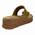 (8443-16577) Flatform Tira Larga Detalhe Dedão Ouro Light - Imagem 3