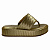 (8457-16725) Flatform Tira Trançada Palmilha Macia  Light Gold - Imagem 1