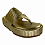 (8457-16725) Flatform Tira Trançada Palmilha Macia  Light Gold - Imagem 2