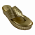 (8457-16725) Flatform Tira Trançada Palmilha Macia  Light Gold - Imagem 4