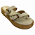 (8462-16754) Flatform Detalhe Fivelas Solado Natural   Off White - Imagem 4