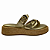 (8462-16754) Flatform Detalhe Fivelas Solado Natural   Metalic Gold - Imagem 1