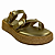 (8462-16754) Flatform Detalhe Fivelas Solado Natural   Metalic Gold - Imagem 2