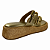 (8462-16754) Flatform Detalhe Fivelas Solado Natural   Metalic Gold - Imagem 3