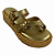 (8462-16754) Flatform Detalhe Fivelas Solado Natural   Metalic Gold - Imagem 4