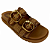 (Z6619-31286)Sandália Flatform Tiras Tramadas Fivelas Douradas  Natural - Imagem 3