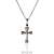 Kit Pingente Cruz Faceta + Corrente Cadeado 60cm(1,8mm) - Imagem 1