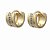 Brinco Folheado 18k Largo com Faixa em Zirconia - Imagem 2