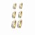 Brinco Folheado 18k Trio de Arinhos com Zirconia Frontal PMG - Imagem 4