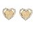 Brinco Folheado 18K Coração com Detalhes em Zirconia - Imagem 2