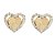 Brinco Folheado 18K Coração com Detalhes em Zirconia - Imagem 1