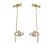 Brinco Folheado 18k Olho Grego com Corrente - Imagem 1
