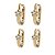 Brinco Folheado 18k Duplo Oval com Estrela em Zirconia - Imagem 6
