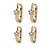 Brinco Folheado 18k Duplo Oval com Estrela em Zirconia - Imagem 1