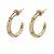 Brinco Folheado 18K Argola com Detalhes em Zirconia - Imagem 1