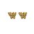 Brinco Folheado 18k Borboleta Lisa c/ Zirconia M - Imagem 1