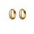 Brinco Folheado Aro com Zirconia Frontal - Imagem 2