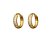 Brinco Folheado Aro com Zirconia Frontal - Imagem 1