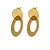 Brinco Folheado 18K Circulo liso e Vazado - Imagem 1