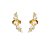 Brinco Folheado 18k  c/ perolas e Zirconia - Imagem 1