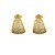 BRINCO FOLHEADO 18K CURVO EM ZIRCONIA - Imagem 3