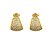 BRINCO FOLHEADO 18K CURVO EM ZIRCONIA - Imagem 1