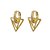 BRINCO FOLHEADO 18K  ARINHO C/ ZIRCONIA E TRIANGULO DUPLO - Imagem 2