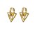 BRINCO FOLHEADO 18K  ARINHO C/ ZIRCONIA E TRIANGULO DUPLO - Imagem 1