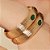 BRACELETE COM CRISTAL OVAL TEXTURIZADO LISO - Imagem 2